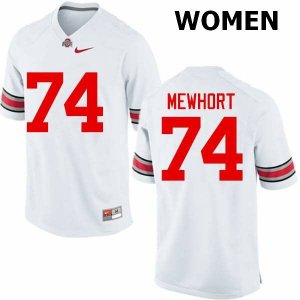 NCAA Ohio State Buckeyes Women's #74 Jack Mewhort White Nike Football College Jersey OBF6445QU